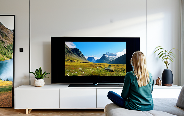 OTT와 다큐멘터리 성장 - Modern Documentary Streaming**
"A person sitting comfortably on a sofa in a modern Scandinavian-sty...