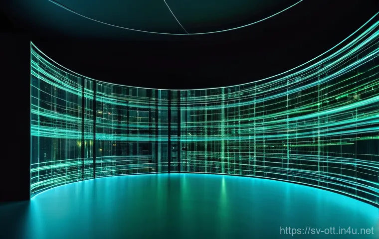 OTT 콘텐츠 재생 기술 - The Global Data Stream: Codecs and CDNs in Harmony**
"A highly detailed, futuristic visual represen...