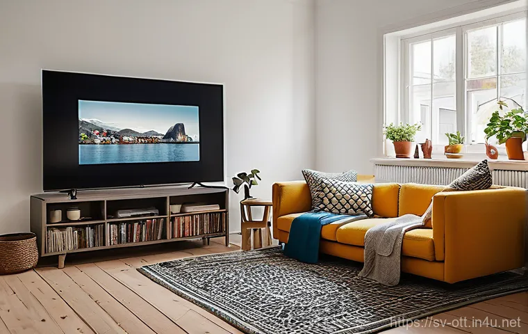 OTT의 지역화 콘텐츠 - **A Cozy Swedish Family Enjoying Localized Content:**
A vibrant, cinematic scene of a modern Swe...