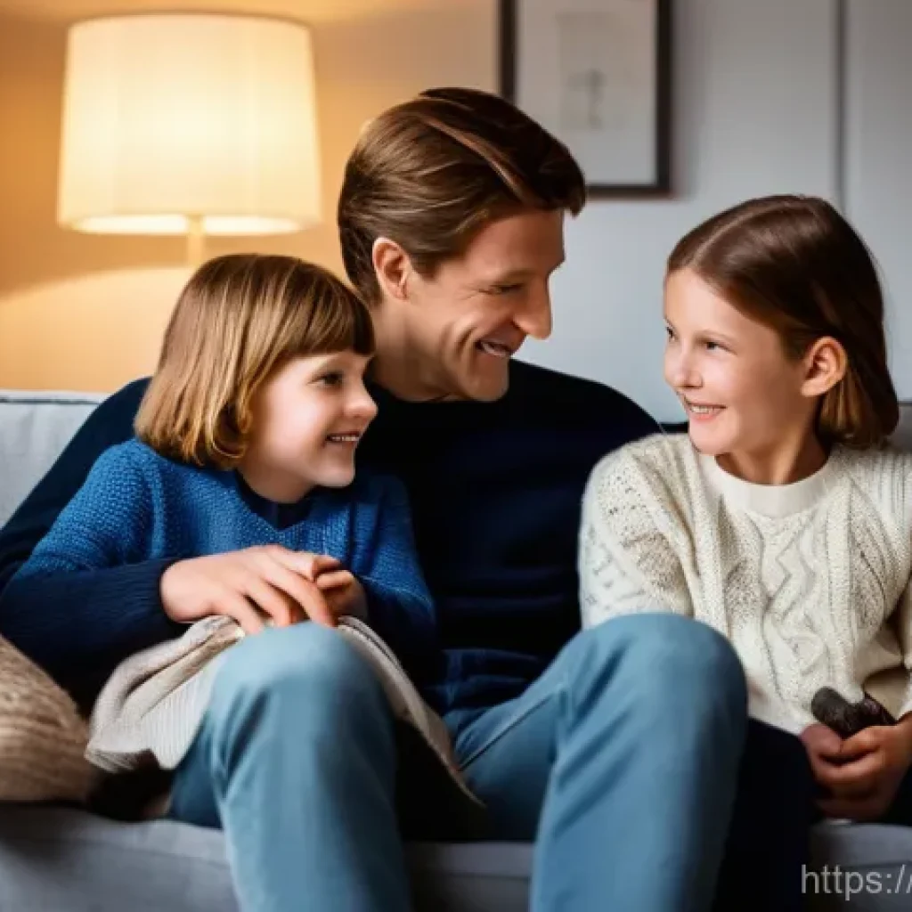 OTT와 고전 영화 복원 - **Prompt 1: Family Film Night - Past Meets Present**
A warm and inviting scene of a modern Swedi...