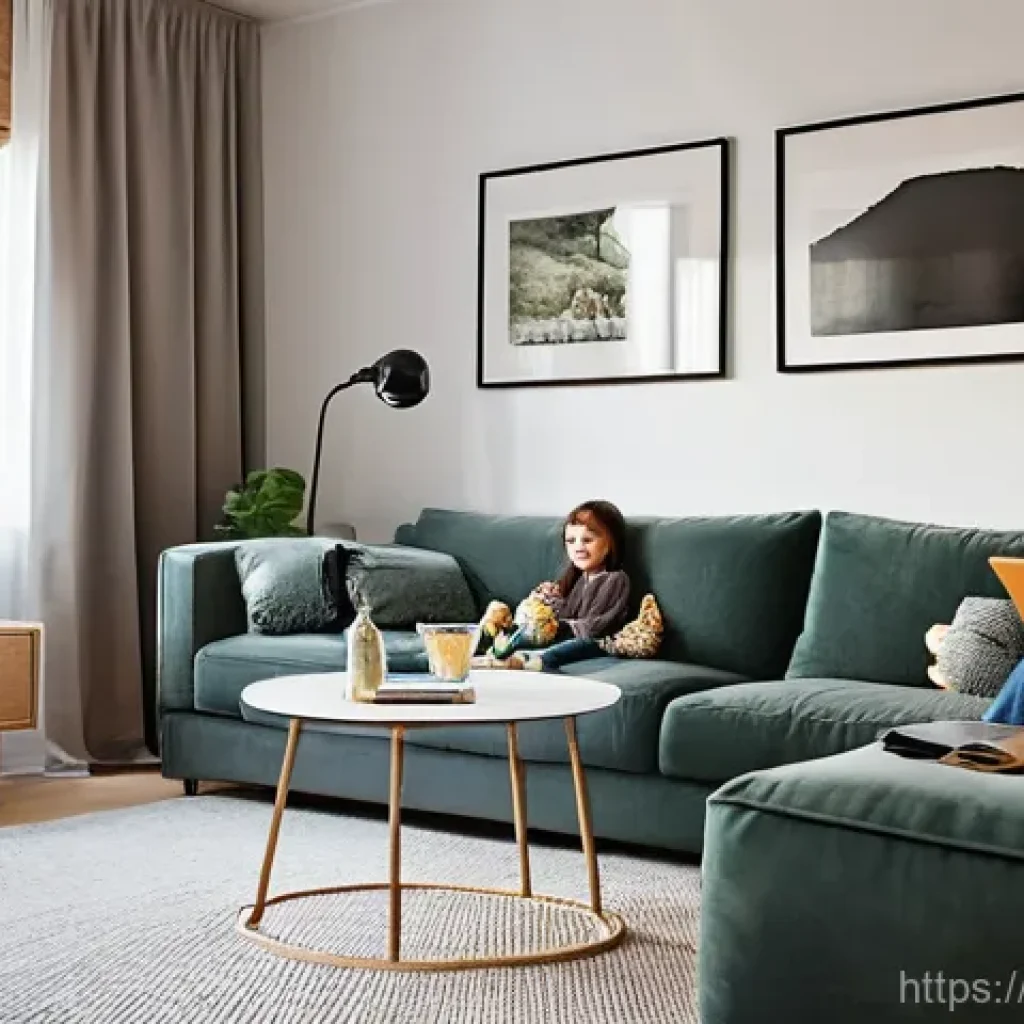 OTT 콘텐츠의 사회적 영향 - **Prompt 1: The Modern Swedish Family's Cozy Streaming Night**
"A cozy and inviting living room ...