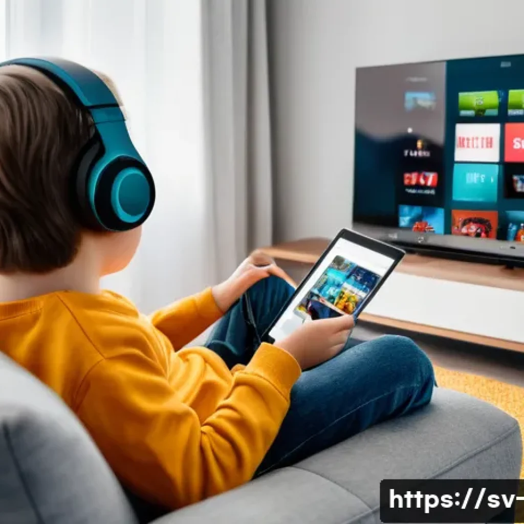 OTT와 미디어 혁신 사례 - **"Cozy Swedish Family Streaming Night"**
    A bright and modern Scandinavian living room, filled w...
