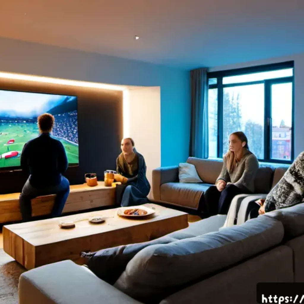OTT가 가져온 새로운 트렌드 - Photorealistic evening in a modern Stockholm apartment, a diverse group of Swedish friends in cozy s...
